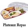 plateau repas jetable plastique compartiments pas cher